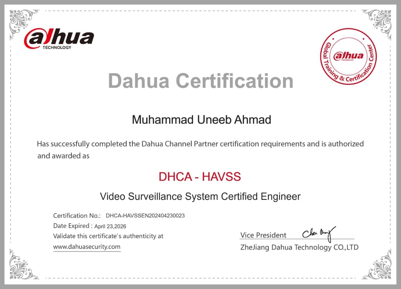 Dahua Authorized Installer